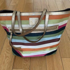 Coach Multi Striped Beach Bag